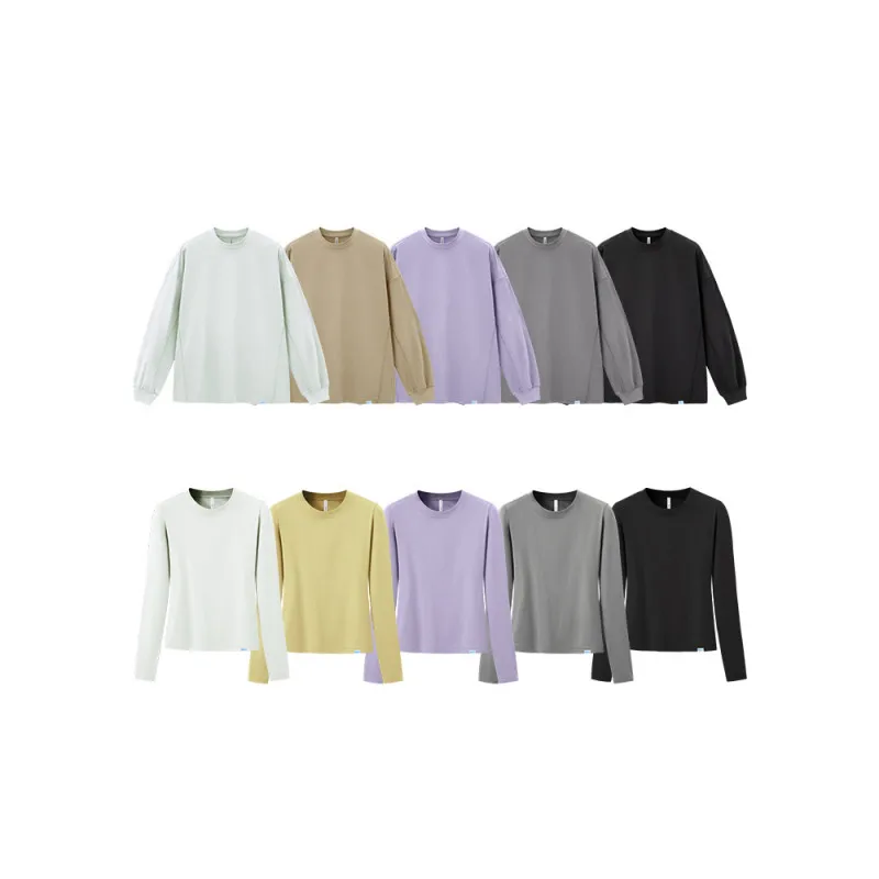 تي شيرت بلون سادة بأكمام طويلة 25 خريف ملابس رياضية أساسية خفيفة الوزن وسريعة الجفاف #6