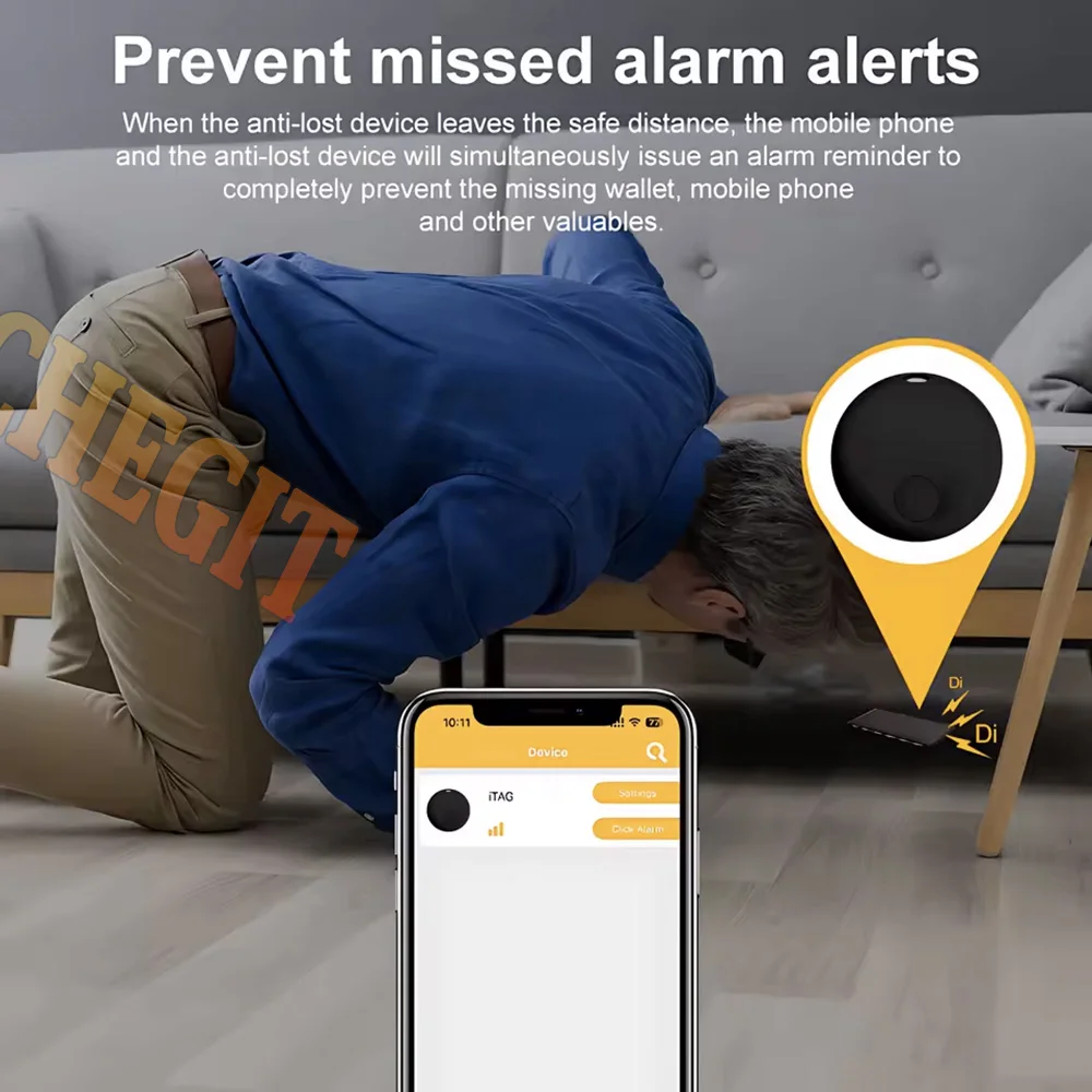 Mini GPS-locator AntiLost Alarm Portemonnee Sleutelhanger Smart Tag Bluetooth-compatibele Tracer-sleutelhanger Hond Huisdier Kind Tracker Key Finder