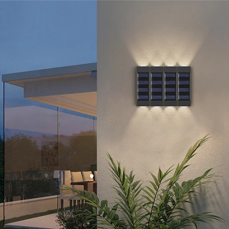 

LED Solar Stair Wall Lamp Washer Outdoor Waterproof Splicing Fence Light Garden Decoration Smart Light Control Sensor Lamp