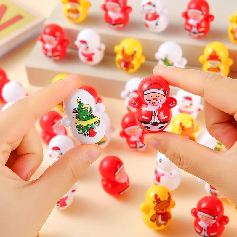 20 قطعة لطيف ثلج صغير الرنة سانتا كلوز بهلوان دمى لعب للأطفال عيد الميلاد موضوع حفلة الحسنات بيناتا الحشو جودي حقيبة