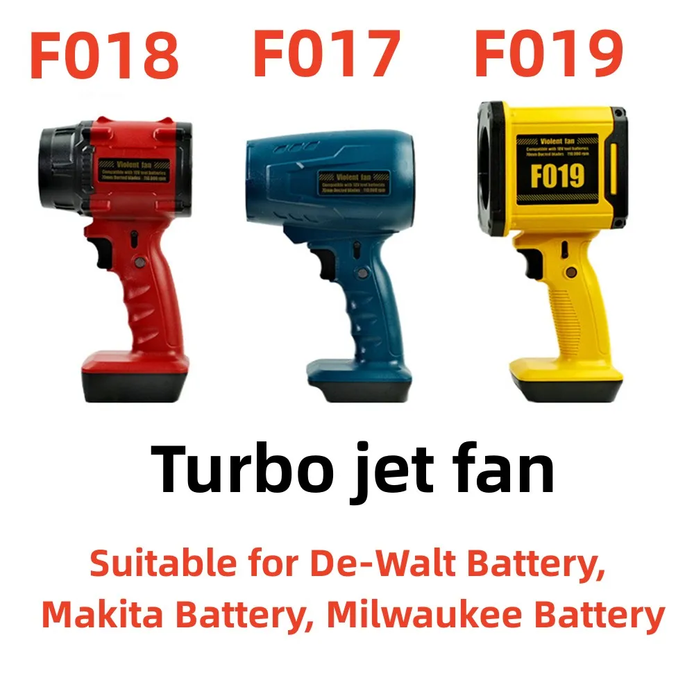 Imagem -02 - Ventilador Turbo sem Fio Portátil Ferramenta de Alta Potência sem Bateria para Makita Milwaukee Dewalt 18v 21v Bateria Secador de Carro