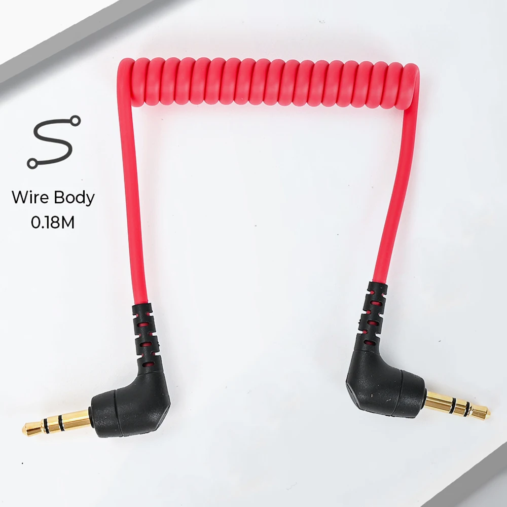 SC2 SC7 3.5mm TRS to TRRS Microphone Cable for BOYA RODE Wireless Lavalier Camera to Microphone Male to Male Cable Adapter