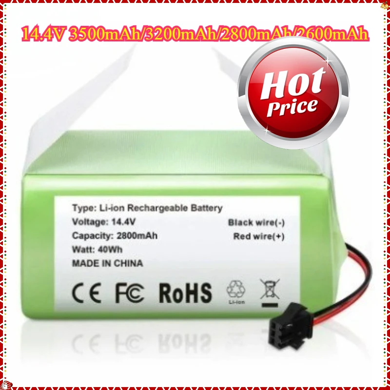 N79 N79s Dn 622 Eeuf 14.4V 3500mAh 2600mAh Battery for Lefant T700 Robotic Vacuum Cleaner Ecovacs Deebot