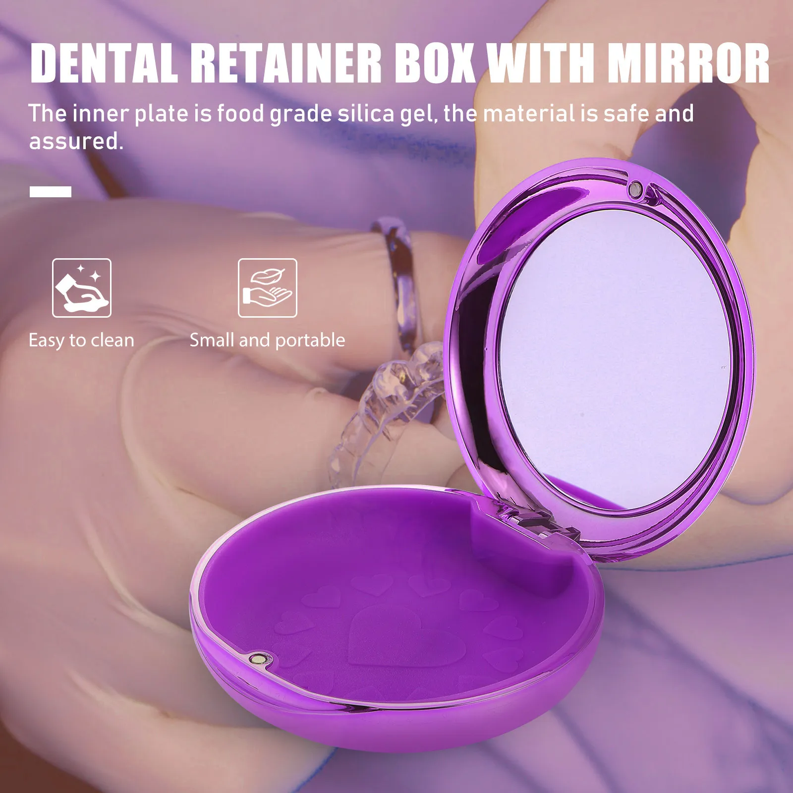1Pcs High Quality Retainer Case Compact Denture Storage Container for Orthodontic Retainers Braces Dentures Dry Tidy Organizer