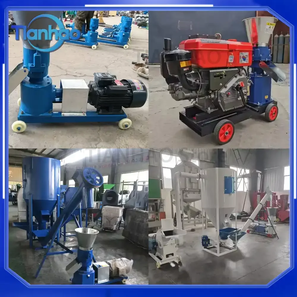 For 400 Model Dry and Wet Straw Pellet Machine Small-Scale Poultry Feed Processing Granulator Flat Die Cat Litter Pellet