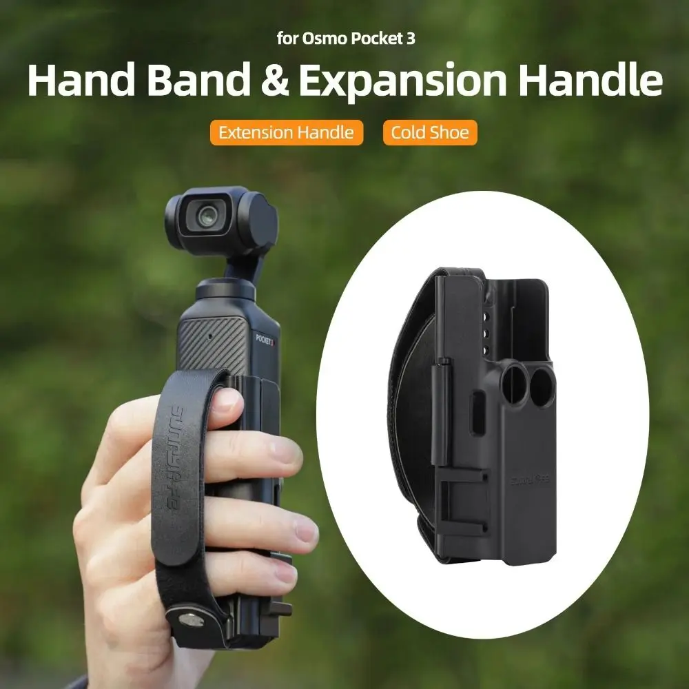 For DJI Osmo Pocket 3 Hand Band Protective Case Lanyard Expansion Frame Cold Shoe Extension Handle Cover for Pocket 3