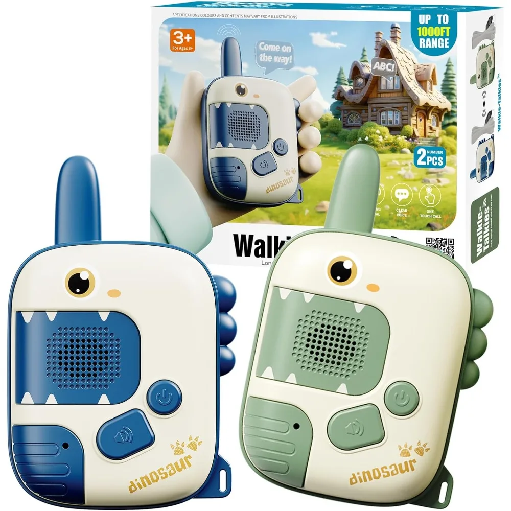 Walkie Talkies de juguete para niños, buscapersonas de transmisión inalámbrica para niños, juguetes de dibujos animados para conversación al aire libre, regalos de Navidad para niños