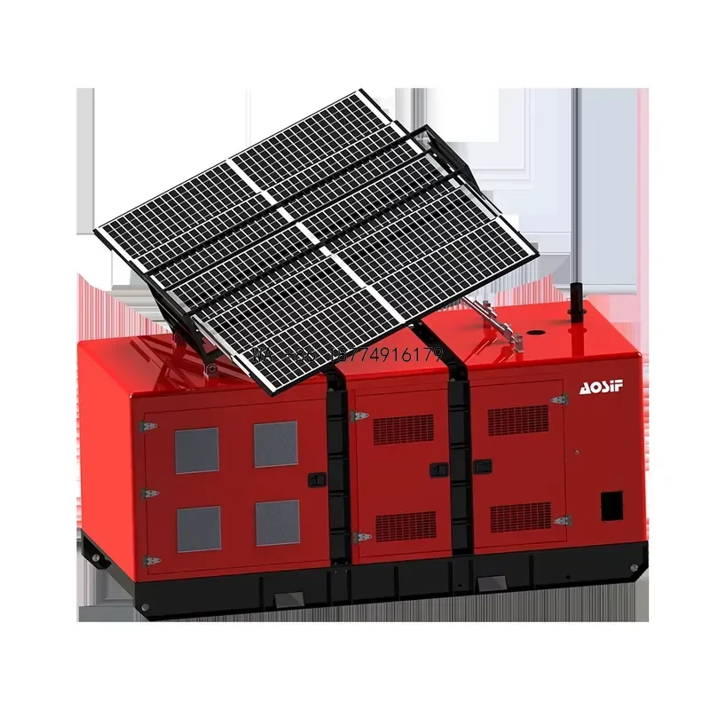 wmwmnu AOSIF Hybrid Solar Generator All in One LiFePO4 Battery Backup System for Remote Area Continuous Power Supply