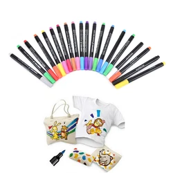 20 Colors Fabric and T-Shirt Liner Marker Pens Textile Paint Cloth Pigment DIY Painting Supplies