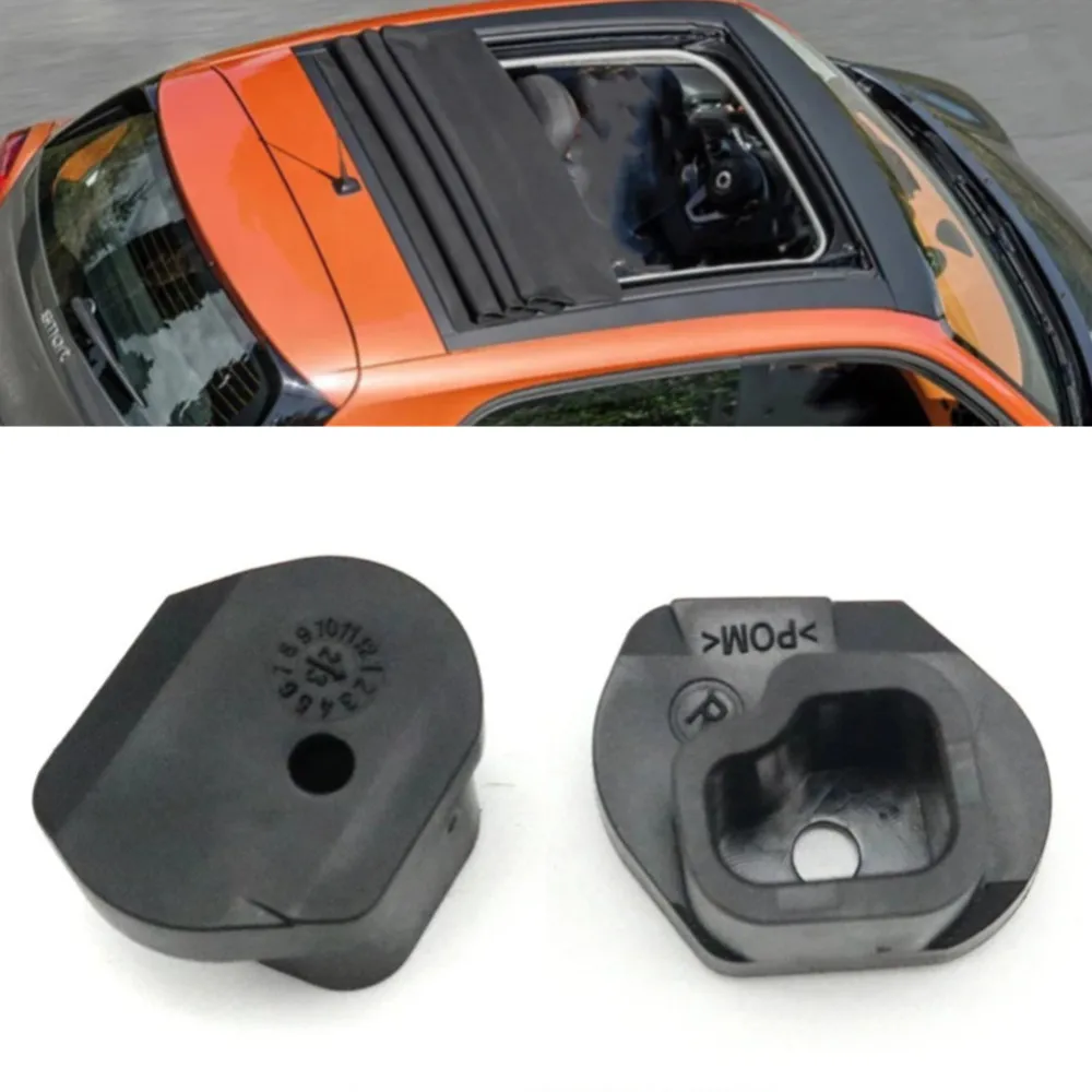 2pcs Sunroof Glass Slider Block Ceil Rolling Rail Track Pad Bracket Cover Cap For Mercedes Benz Smart Fortwo W453 2014-2021