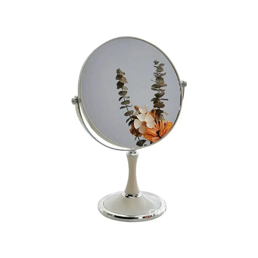 Ampliação circular espelho de maquiagem dupla face rotativa 6/8 polegadas espelho cosmético lupa princesa desktop espelho de pé