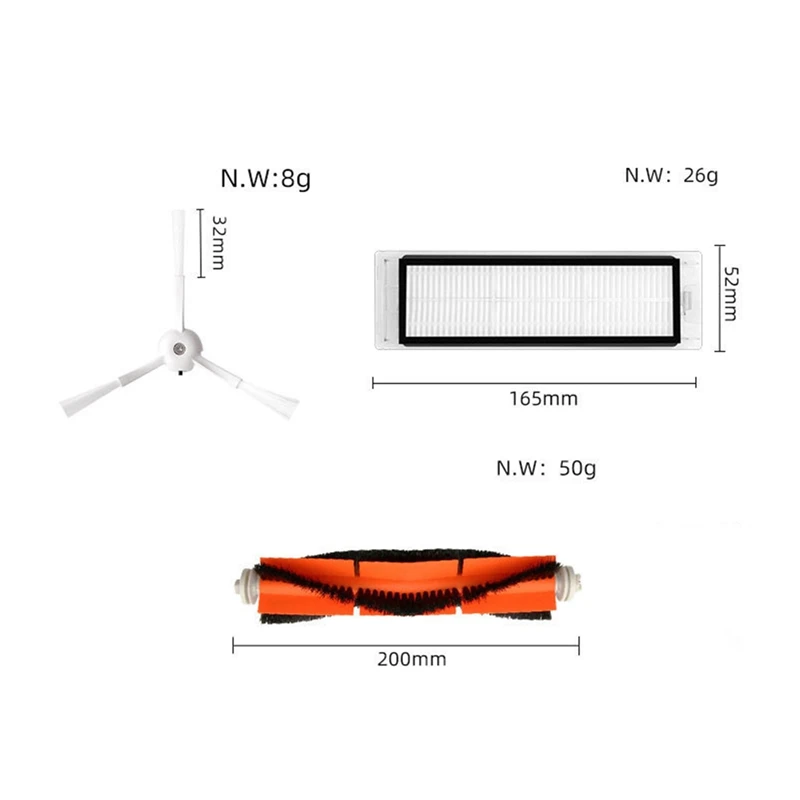 Запчасти для робота-пылесоса Xiaomi Mi 1 S Roborock S50 S51 S55 S6 T4 T6 T60 T61 T65
