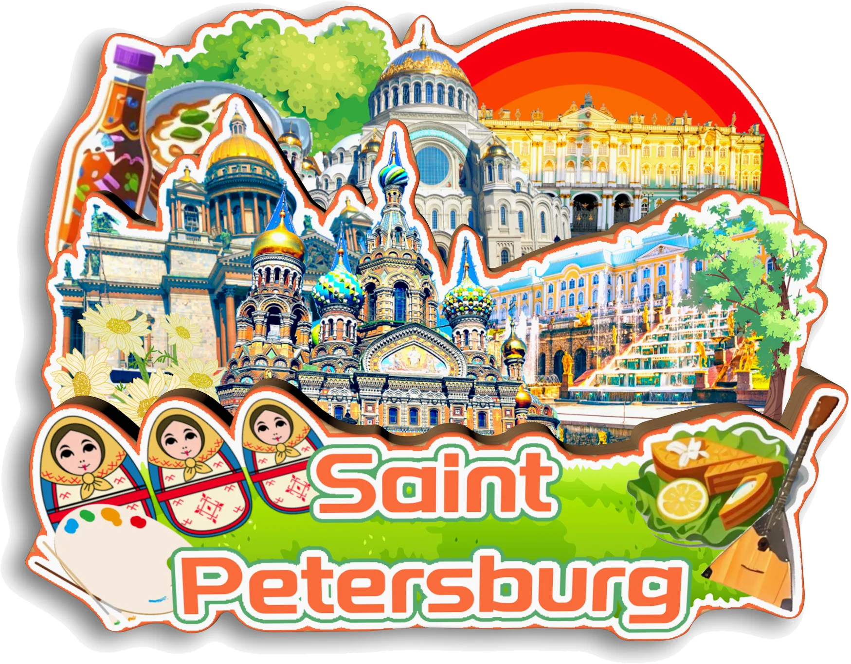 موسكو سانت بطرسبرغ فلاديفوستوك سوتشي كازان روسيا مغناطيس الثلاجة هدية تذكارية للسفر