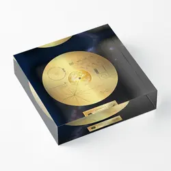 Voyager 1 Golden Record Space Poster Acrylic Block Print Art Cute Pad Home Stamping Bedroom Family Process Wedding Board Funny