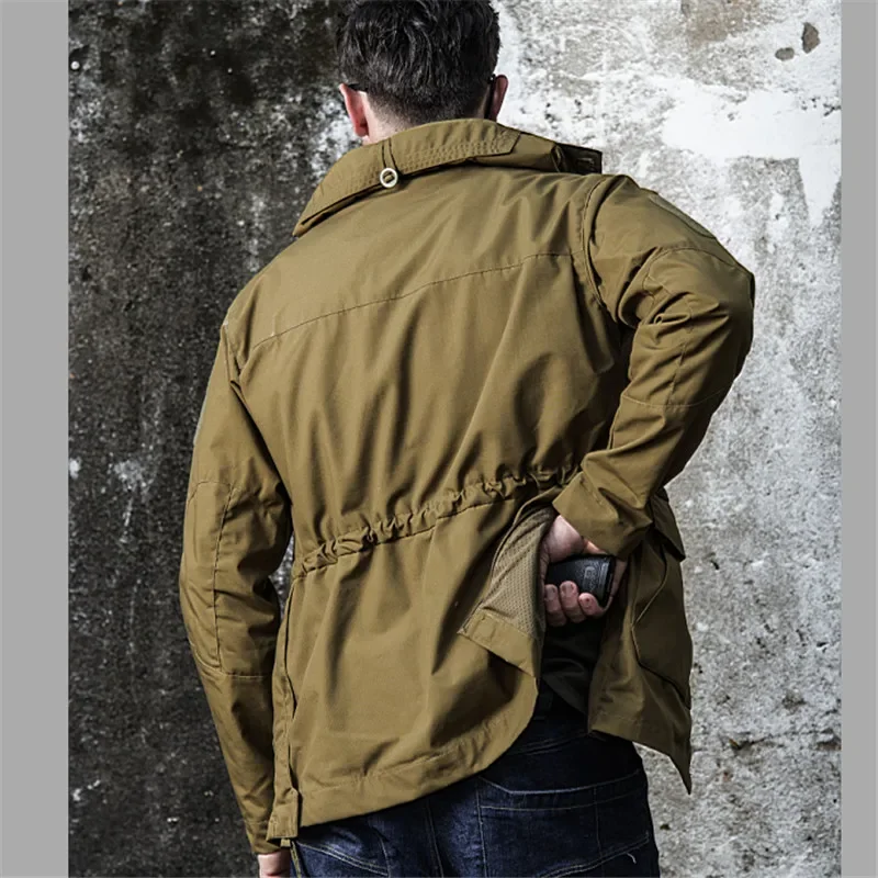 M65 UK US Army Clothes-cortavientos táctico informal para hombre, abrigo impermeable para piloto de vuelo, Sudadera con capucha, chaqueta de campo militar, invierno, otoño