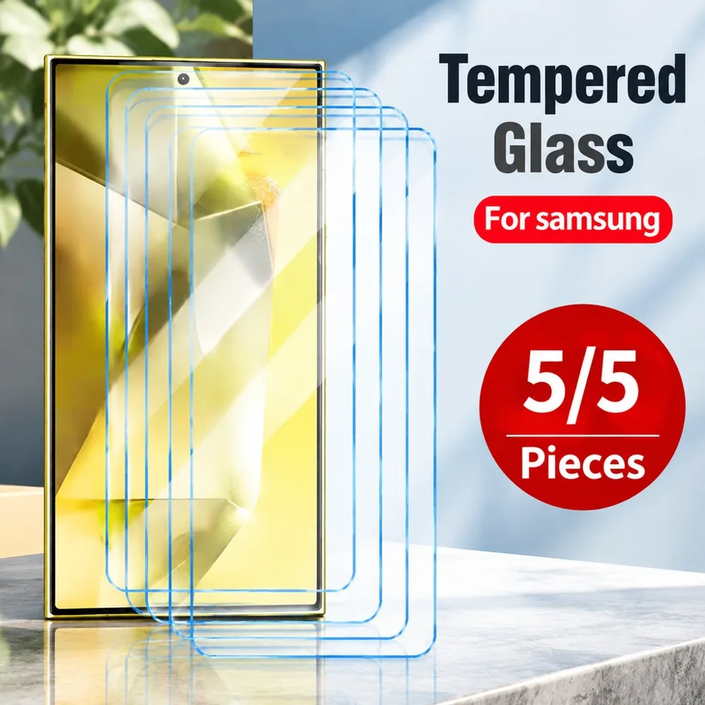 5PCS Tempered Glass For Samsung Galaxy A13 A14 A22 A23 A24 4G Screen Protector For Samsung Galaxy A31 A32 5G A32 4G A33 5G A34