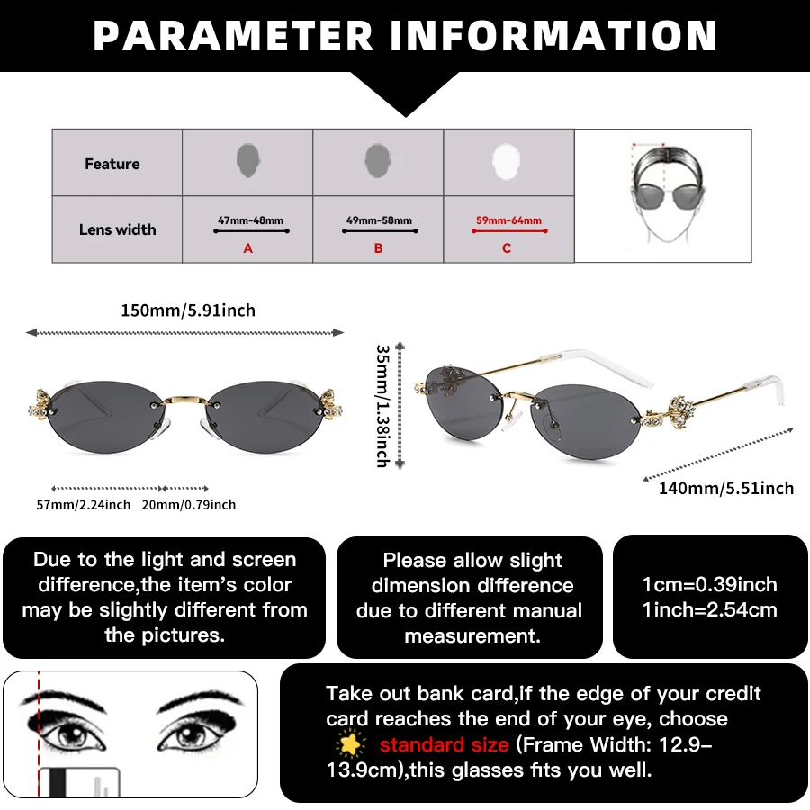 Lunettes de mode pour femmes, 1 pièce, nouveau luxe exquis, forme ovale incrustée de diamants, Design de Niche, décoration adaptée au quotidien et à l'extérieur S