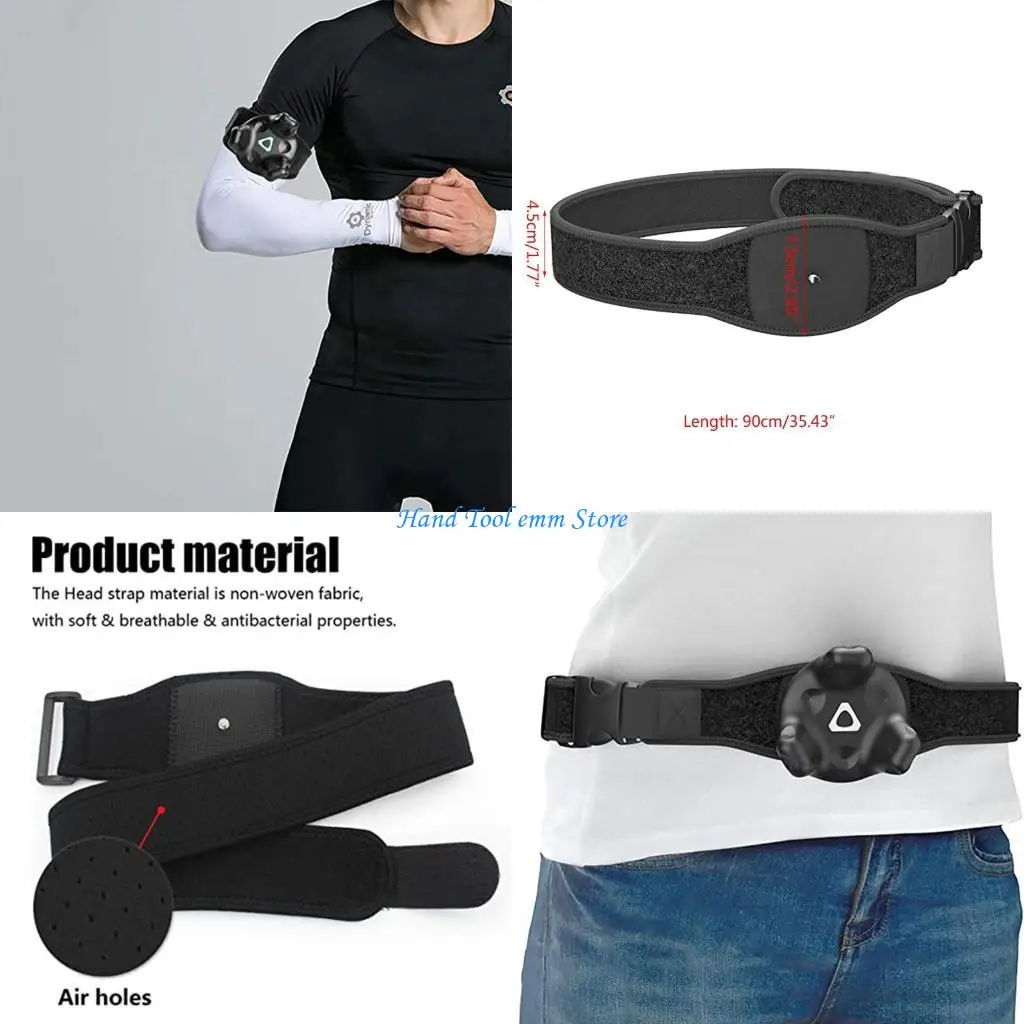 

H37F Adjustable Handle Wrist Strap Full Body Tracking Fixed Belt Non-slip Strap for Vive System
