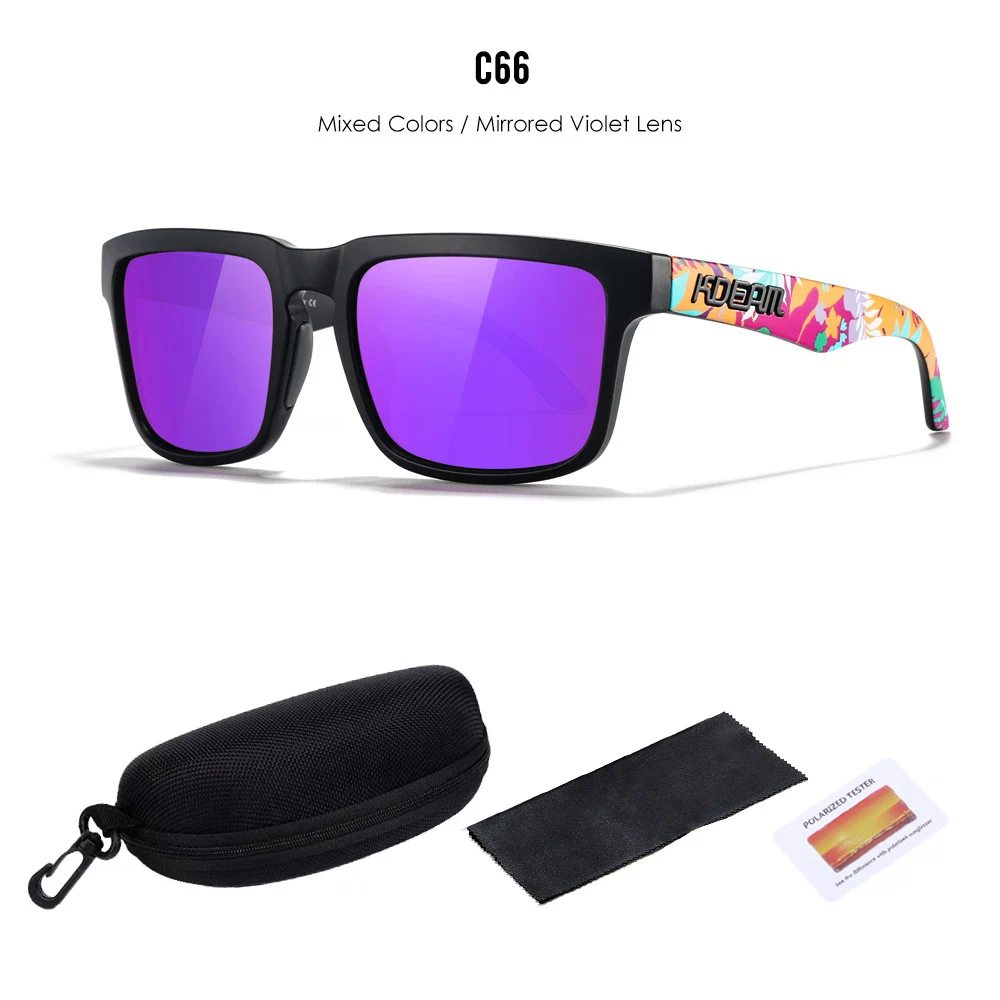 2026 Kdeam Hochwertige Polarisierte Sonnenbrille für Herren und Damen, Modische Unisex-Marke, Trendige Outdoor-Brille für Paare mit Roten Gläsern
