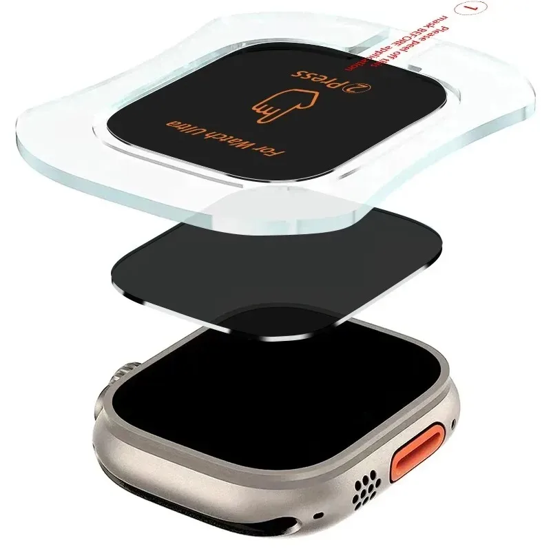 Tempered Glass for Apple Watch Ultra2/3 49mm Anti-Scratch Screen Protector for IWatch Ultra Seconds Installation Protective Film