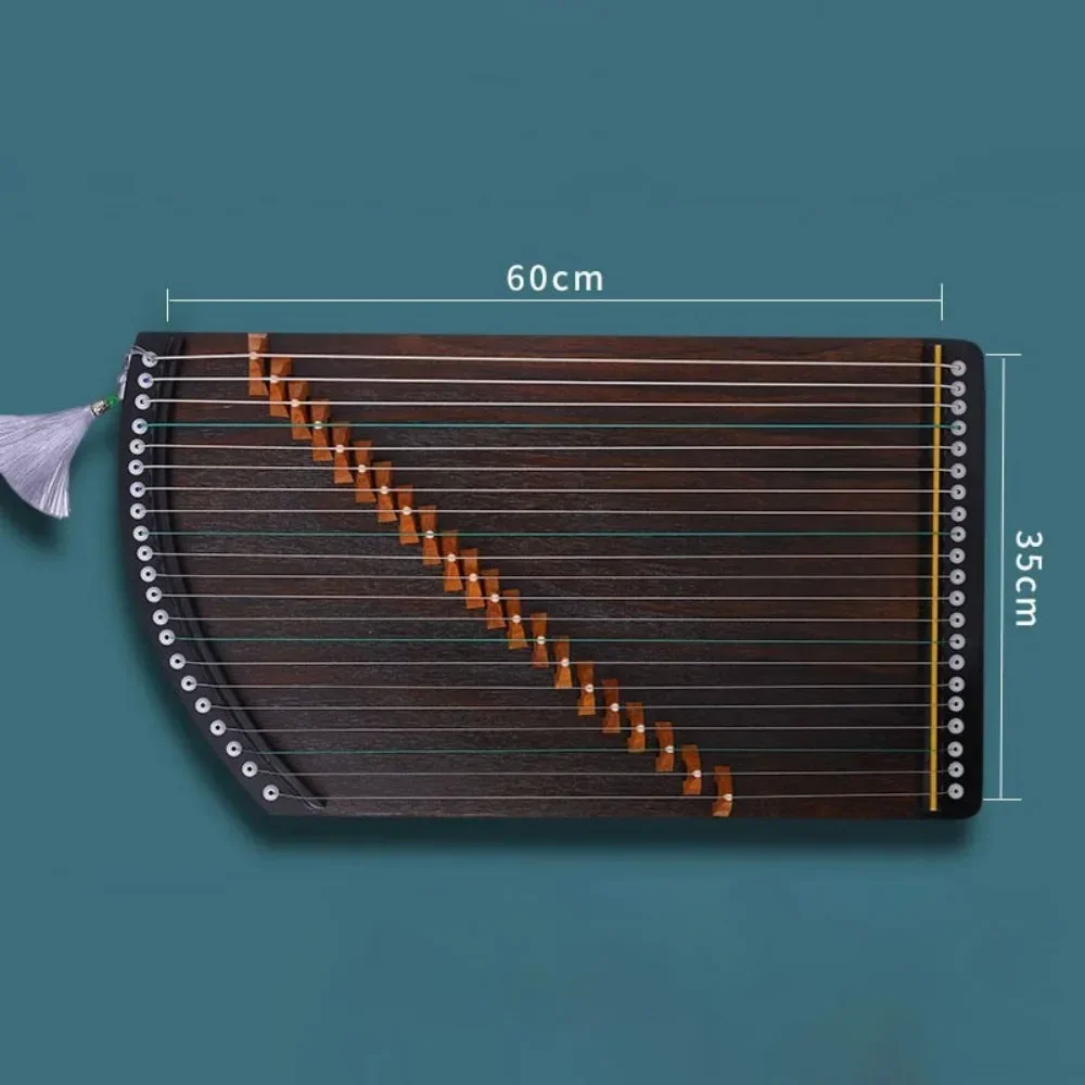 21 Strings Wood Mini Guzheng Portable Chinese Guqin Zither Traditional Professional Finger Pick Stringed Instruments Accessories