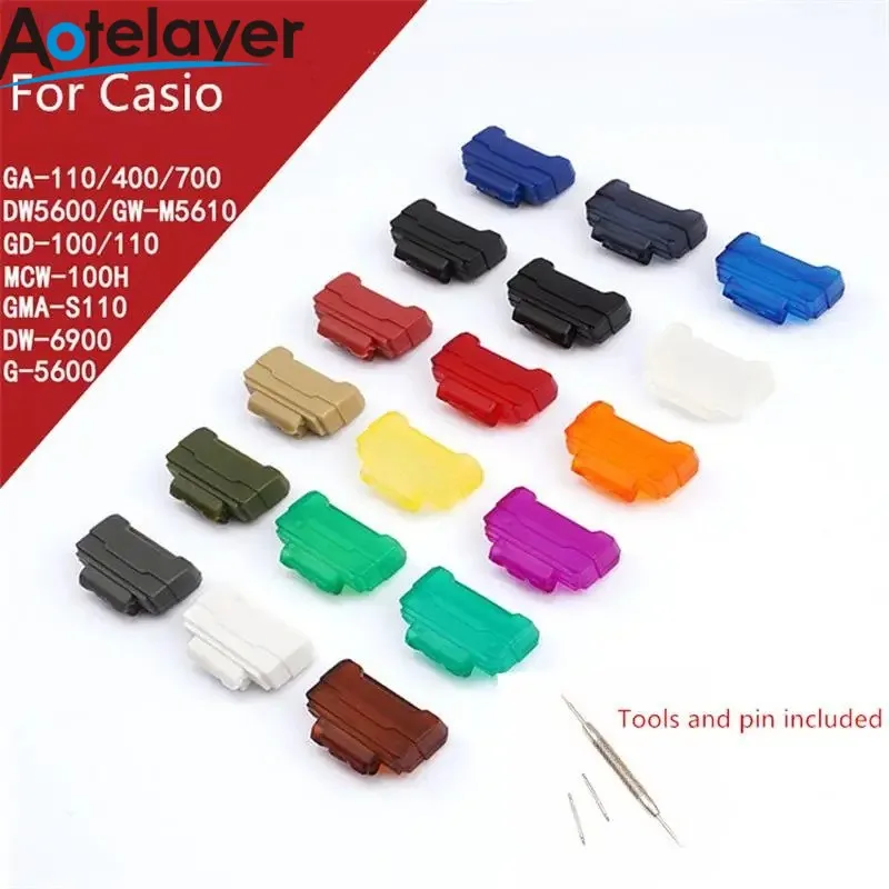 16mm Solid TPU Adapters Connector or Casio G-SHOCK GA-110 GA-100 GD-100 DW-5600 6900 Refit Kit  Watch Connector Accessories