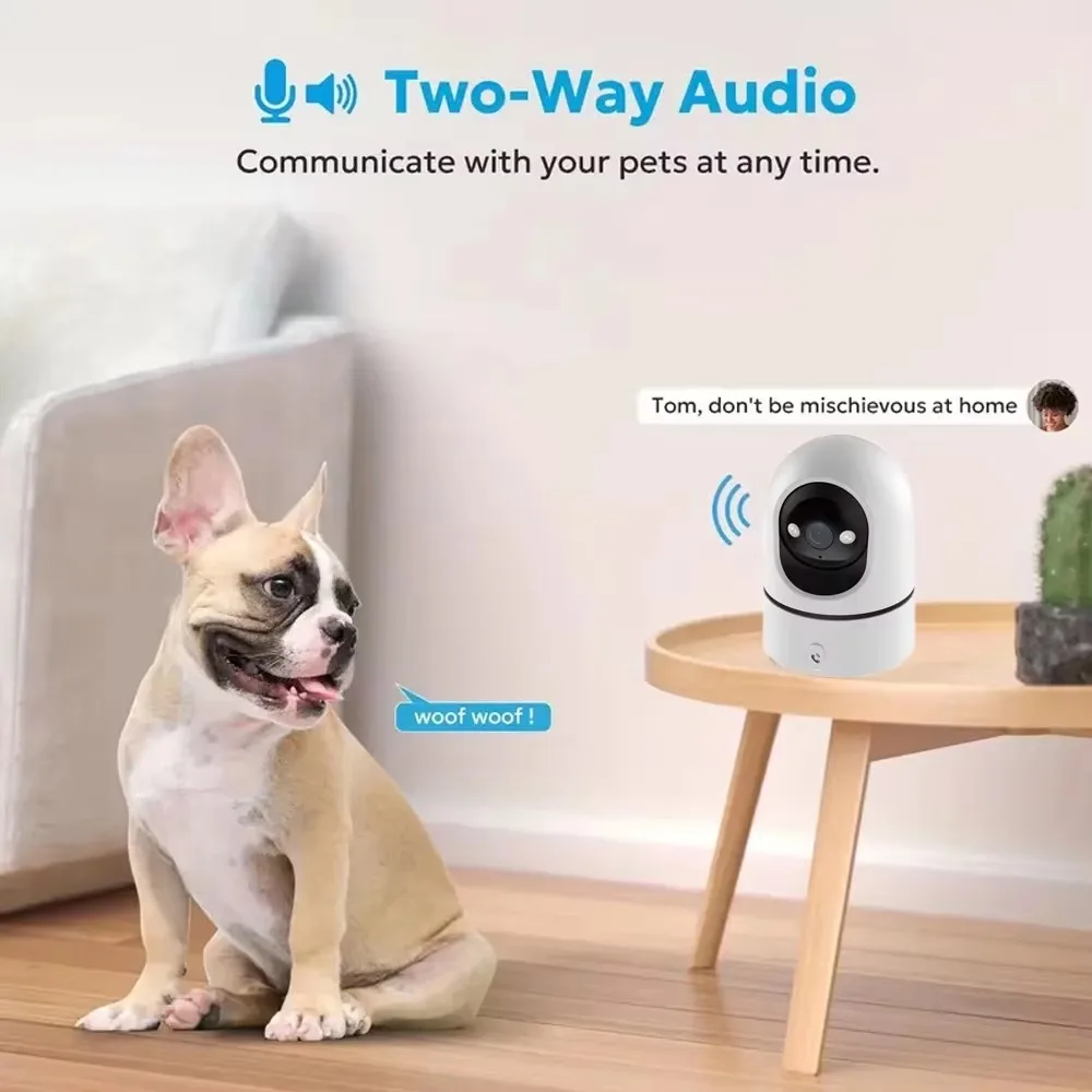 OKAM PRO HD 5MP Videochiamata one-touch Telecamera IP WiFi Conversazione bidirezionale AI Motion Tracking 5X ZOOM Telecamera interna per visione notturna a colori