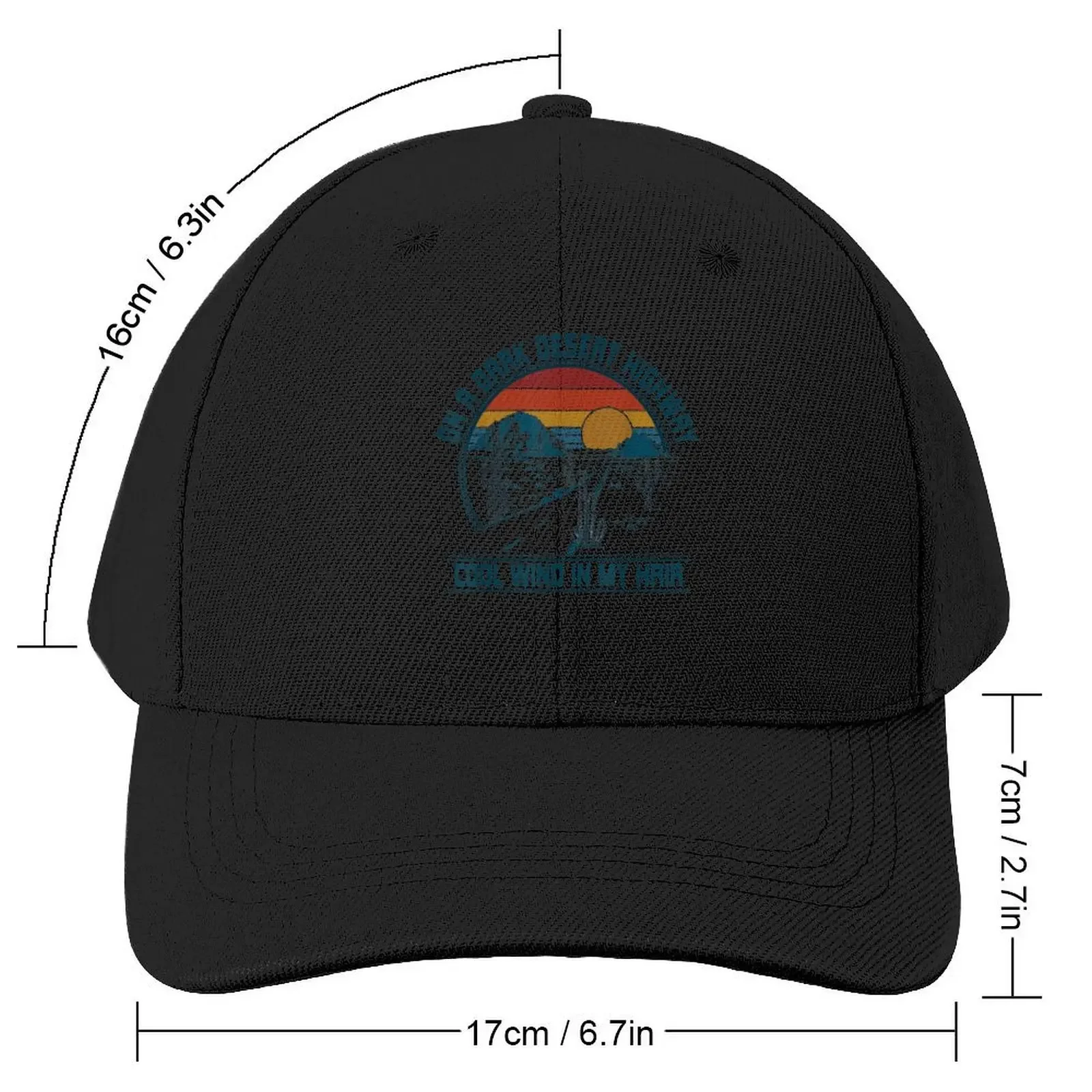 On A Dark Desert Highway Cool Wind In My Hair Retro Vintage Baseball Cap party Hat Horse Hat Men Luxury Brand Women's