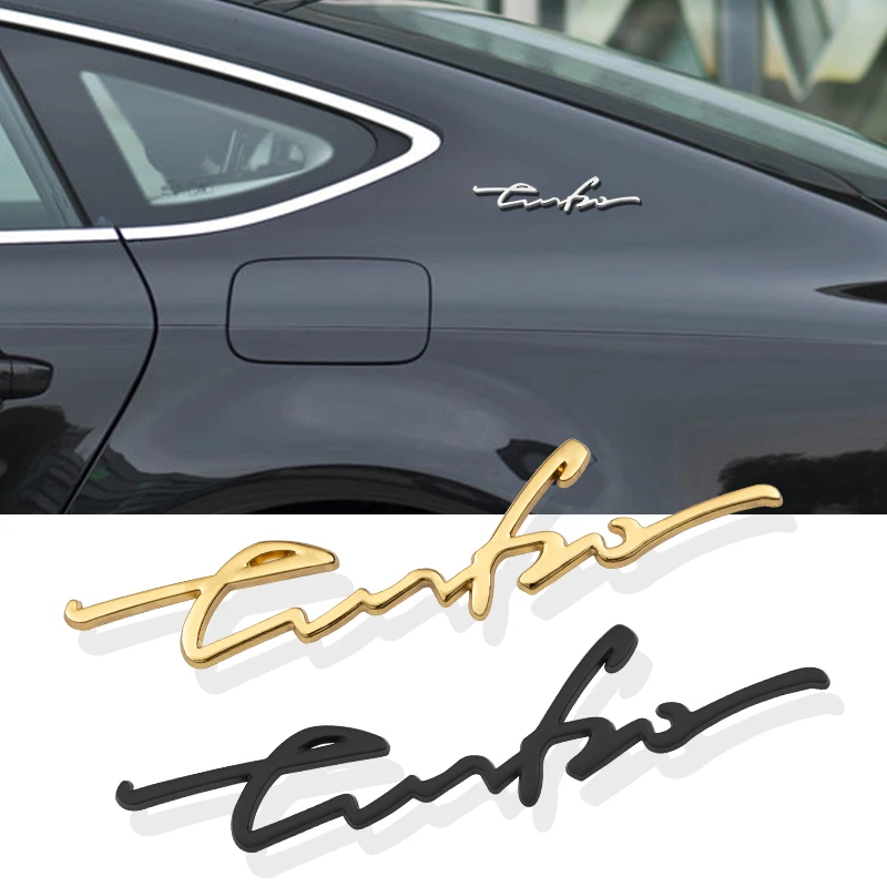 

3D Metal Car Styling Turbo Logo Letters Boost Loading Boosting Emblem Fender Badge Trunk Decal Universal Stikcer Accessories