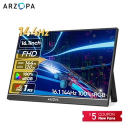 Новый портативный игровой монитор 16,1 ''144 Гц 1080P 100% sRGB FHD, HDR второй экран для Switch, Xbox,PS5, ноутбука, ПК, Mac Z1FC