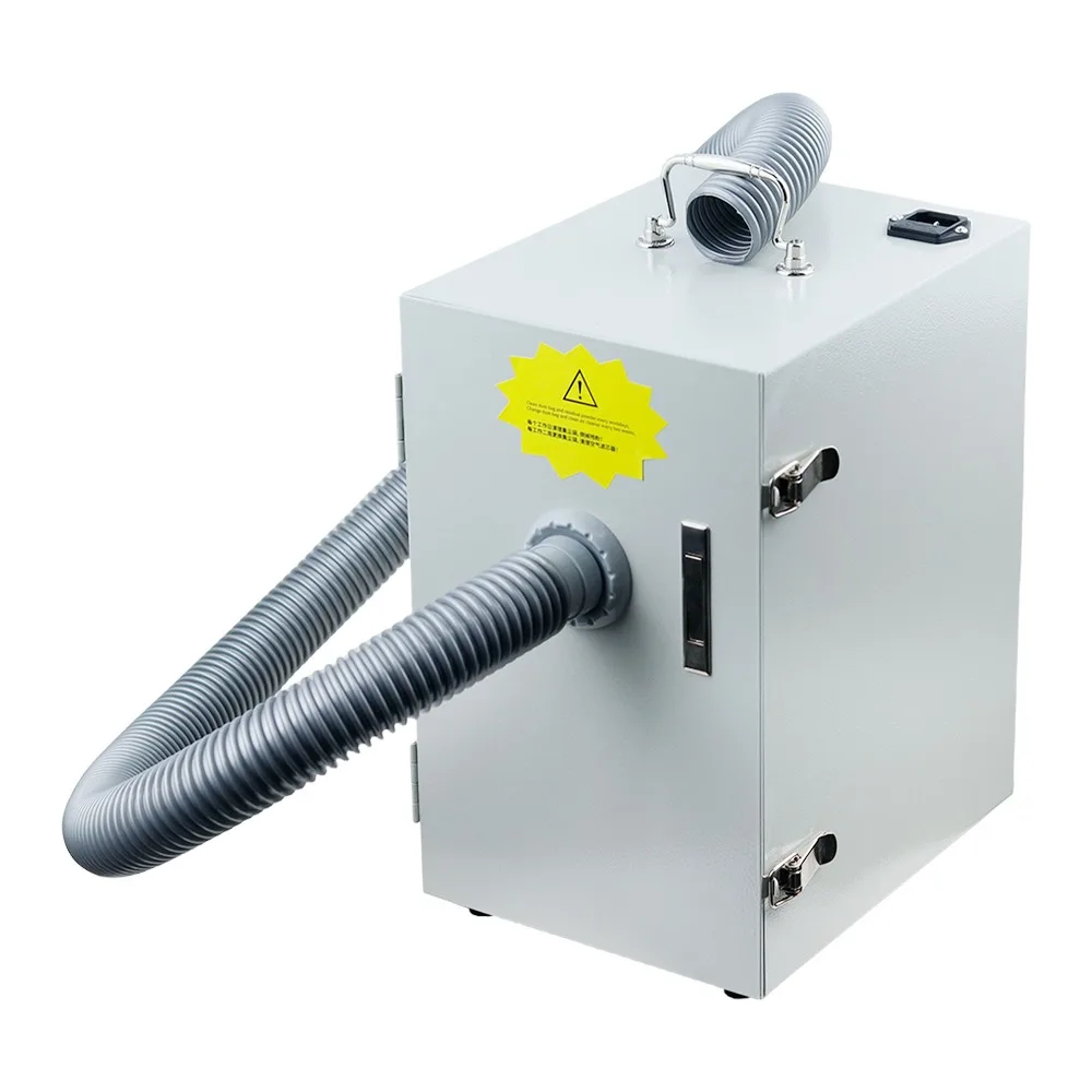 Dental Lab Grinding Vacuum Cleaner Single-Row Digital Dust Collector 110V/220V 370W Silent Vacuum Dust Extractor for Laboratory