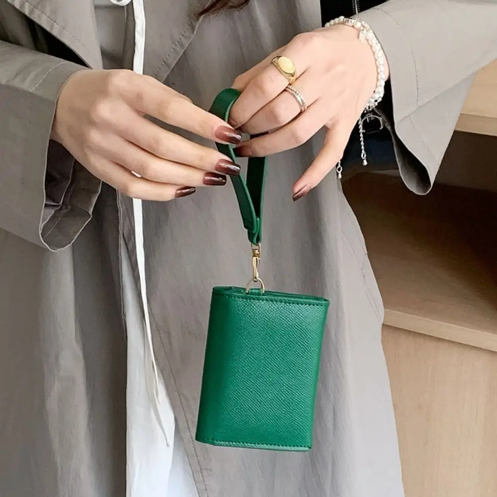 

Простой кошелек в корейском стиле с широким ремешком, ультратонкий кошелек, сумка для карт, держатель для карт, мужской держатель для карт из искусственной кожи на молнии