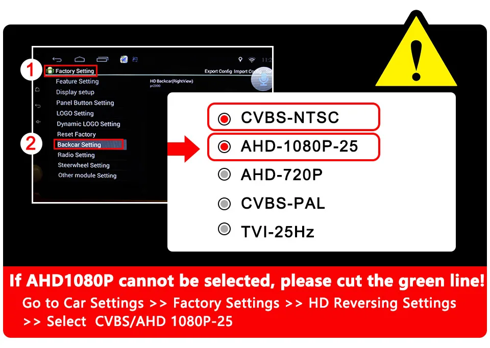 Universelle Schwarze 1080P HD AHD Auto-Rückfahrkamera mit Nachtsicht, Einstellbarer Dynamischer Trajektorie und Rückfahrkamera für Fahrzeuge – Detail 4