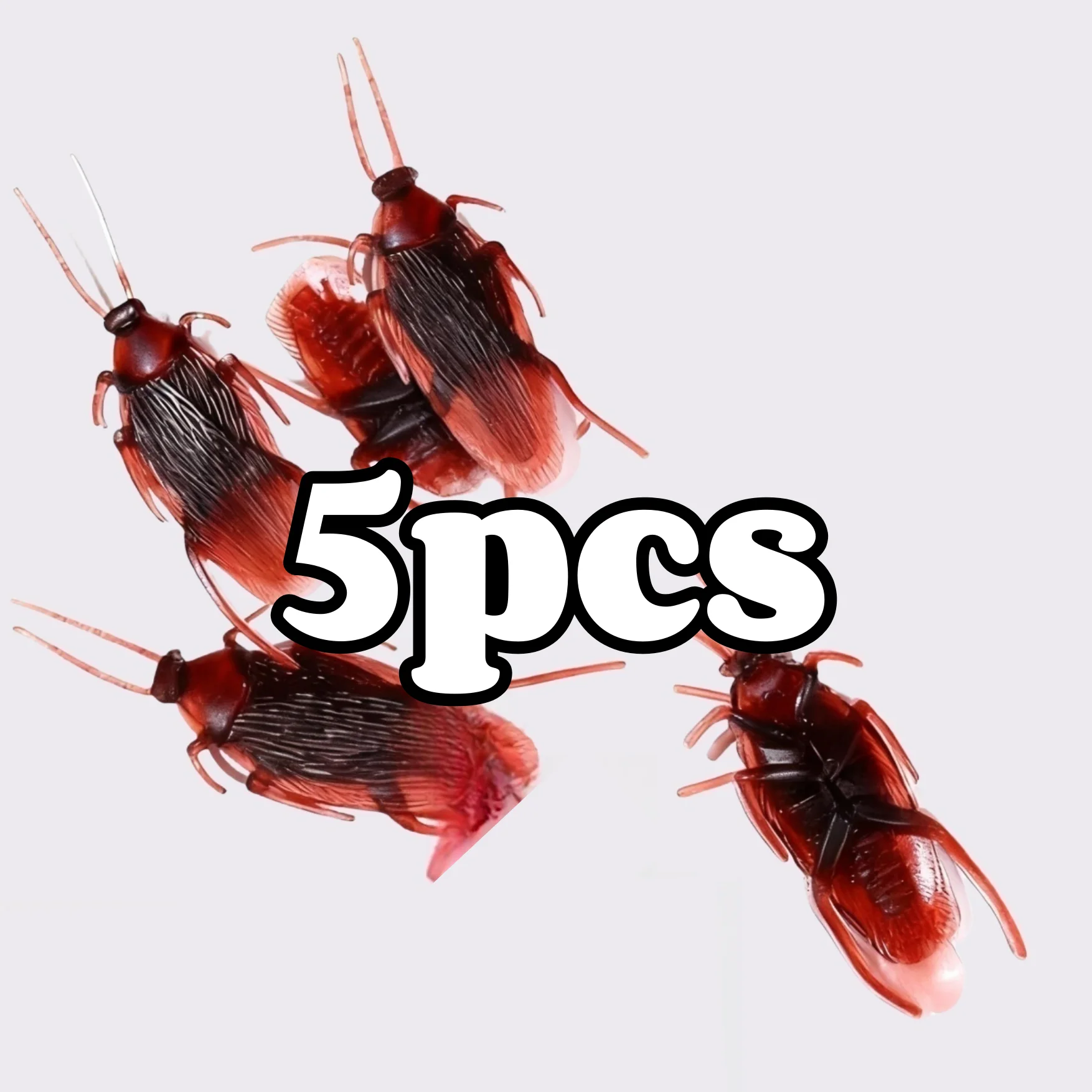 50pcs Realistic Bugs Toy Fake Cockroach Prank