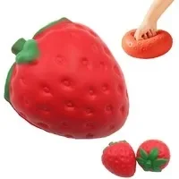 Motorcycle umbo Strawberry Squishy Toy 11.5*9CM Cream Scented Slow Rising Stress Relief Squeeze Ball Soft Fruit Fidget Toy Gift