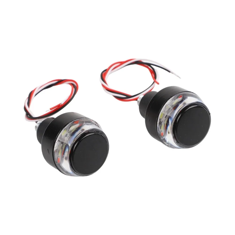 Road Visibility LED Turn Signal Lamp Aluminum Alloy Signal Light Motorcycle Brake Light Long Distance Visibility Two Pieces Set