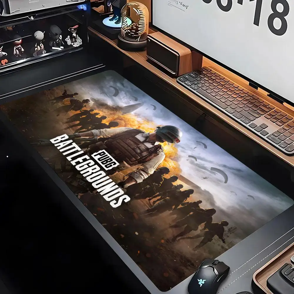 Pubg Battlegrounds Mouse Pad การ์ตูน Lockedge แผ่นรองเล่นเกมขนาดใหญ่คอมพิวเตอร์ Gamer คีย์บอร์ดแผ่นรองเม้าส์โต๊ะ Mousepad สําหรับ PC Desk Pad