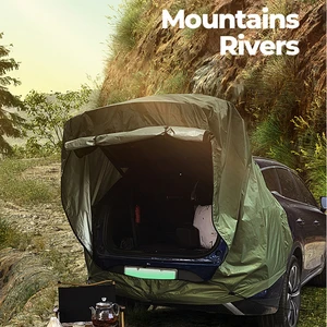 Rear tent of the car with canopy, picnic outdoor rear tent, rainproof, sunshine-proof, camping 10 Main sales tent for car - №2