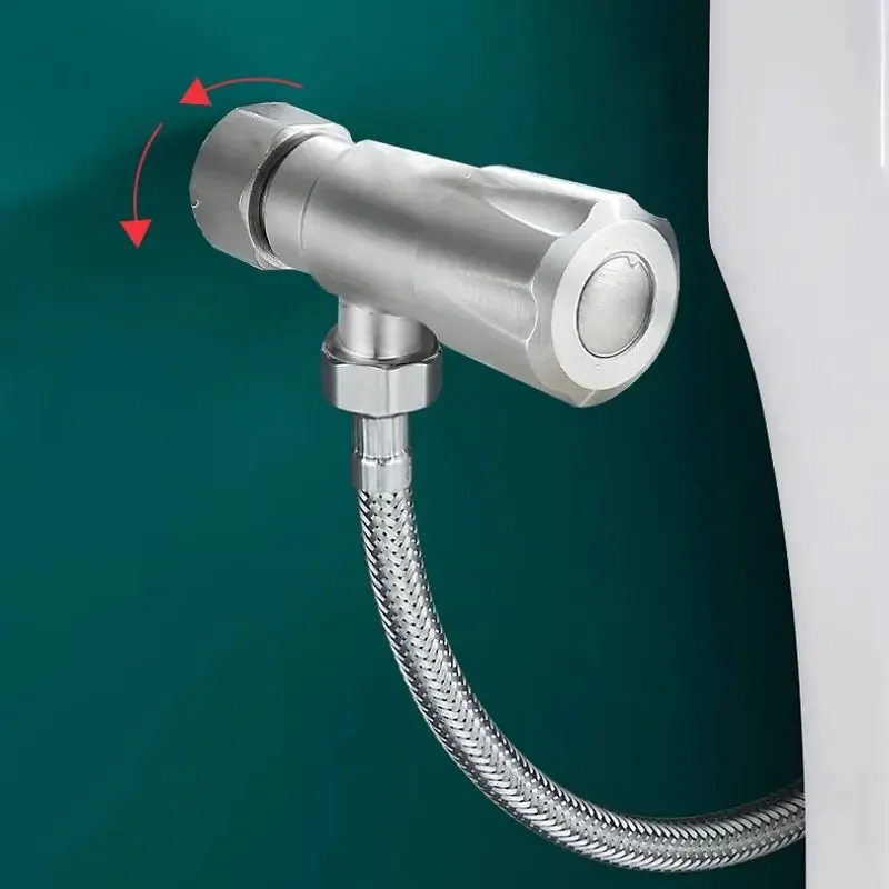Triangle Valve Stainless Steel Hot Cold Water Inlet Valve Toilet Filling Angle Valves G1/2 for Sink Basin Water Heater Faucet