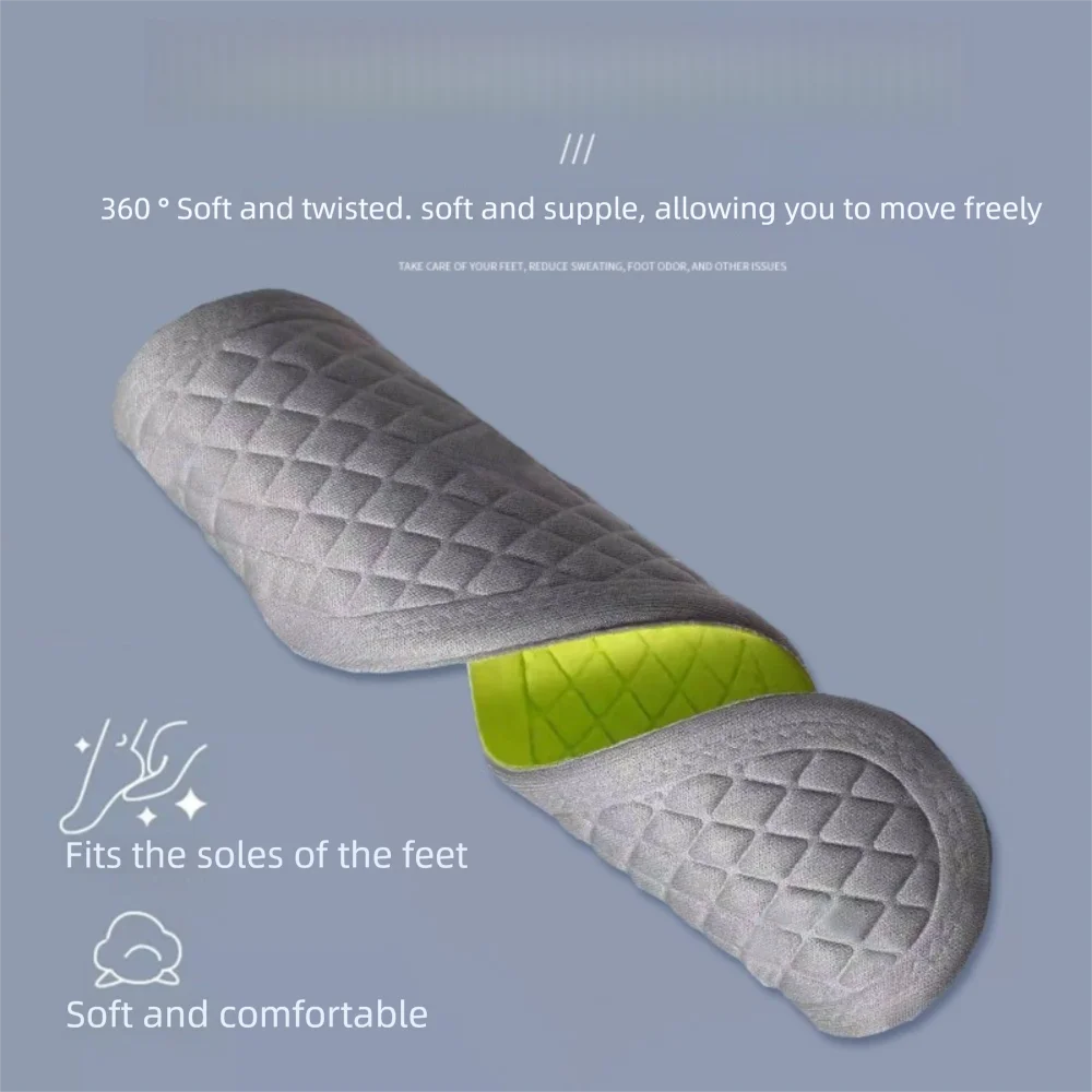 1pair Absorb-Sweat Absorb-Sweat Shoes Pads Mesh Breathable Feet Care Orthopedic Insoles Absorb-Sweat Technology Light Weight