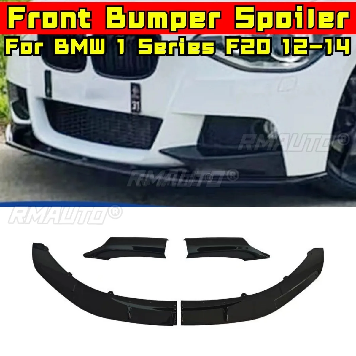 

Car Front Bumper Spoiler Lip Diffuser MP Style Modification Part For BMW 1 Series F20 2012-2014 Bumper Guard Protector Cover