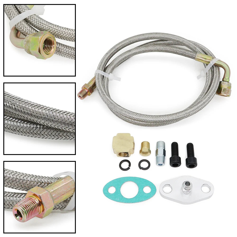 Kit de ligne de vidange de rajeunissement d'huile turbo, turbocompresseurs de 41 pouces résistants à 90, T3, T4, T60, T61, T70, 1/8 Pnt