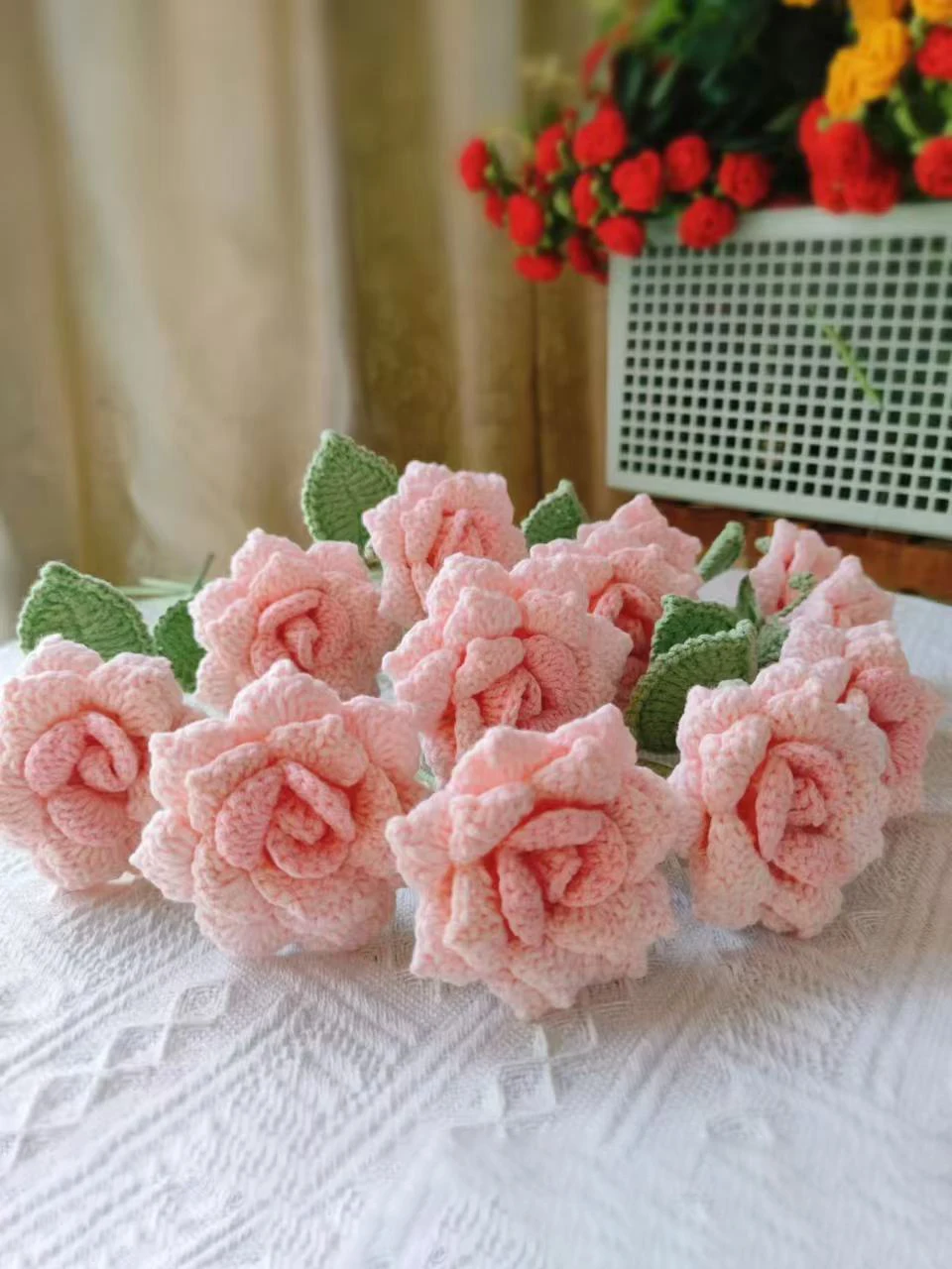 Rose Point Daisy Tulip DIY Knitting Material Kit Women's God's Day Gift Wrapping No Brand Fashion Accessories