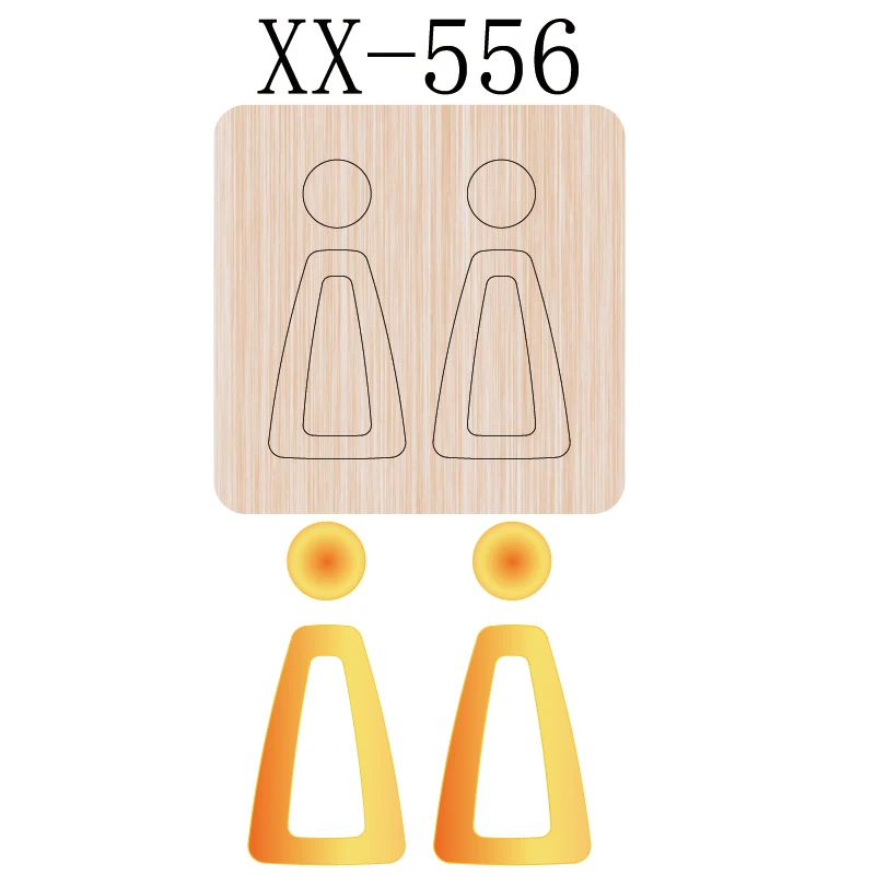wooden cutting die for earrings in various shapes from 2 to 3 inches for Christmas, suitable for all cutting machines