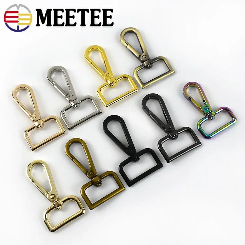 2/5Pcs 16-38mm Bag Strap Buckles Metal Carabiner Swivel Clasp Lobster Dog Collar Snap Hooks Key Belt Clip Buckle DIY Accessories