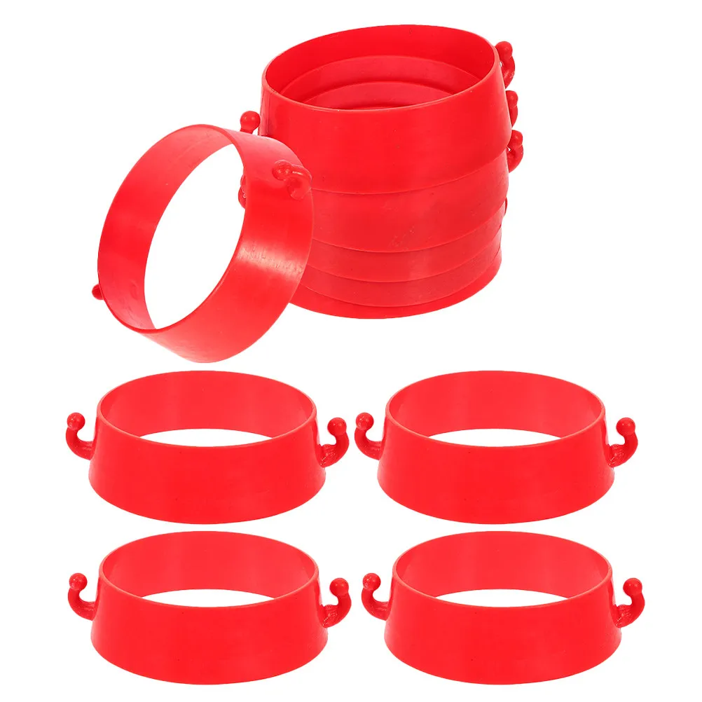 10pcs Traffic Cone Kit Durable For Construction Sites Driveway Parking Safety Chains Connector For Road Caution Cones Plastic