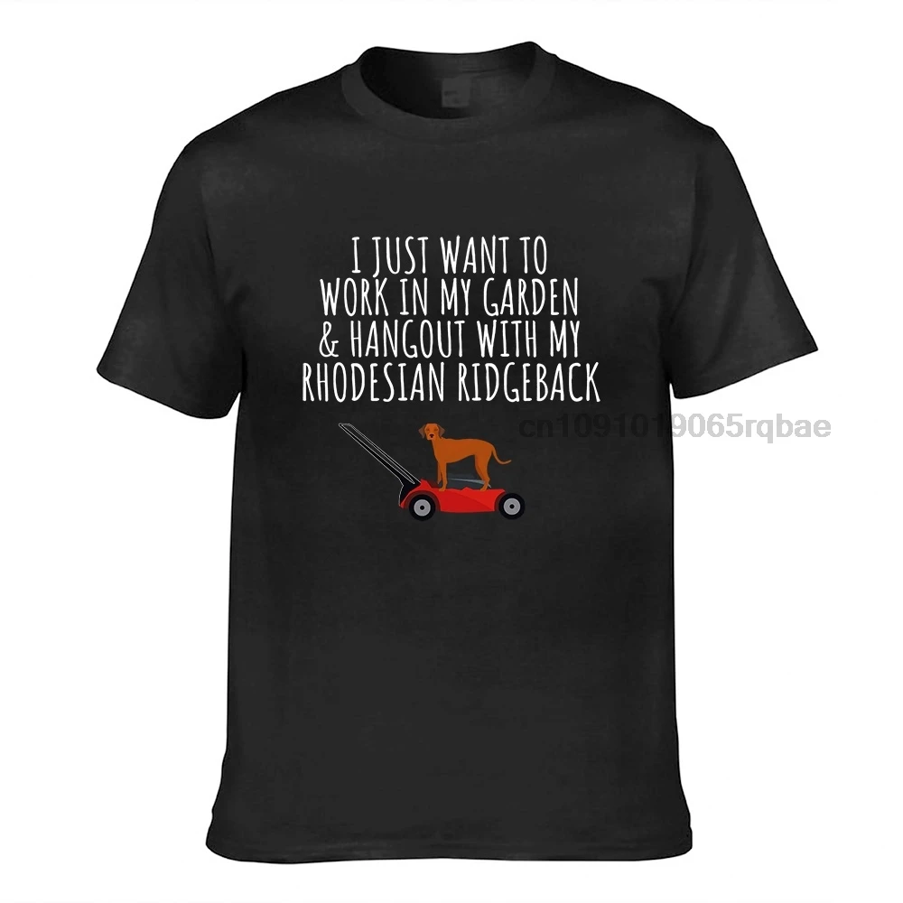 I Just Want To Work In My Garden And Hangout With My Rhodesian Ridgeback T-Shirt Funny Rhodesian Ridgeback Shirt  Hoodie