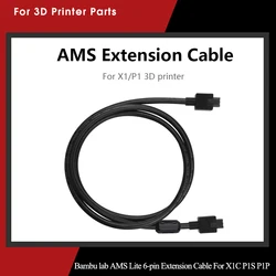 데이터 케이블 AMS 허브 연결 AMS, Bambulus 실험실 X1C P1S P1P 3D 프린터 부품, 1M /2 계량기 X1/P1 시리즈, 6 핀