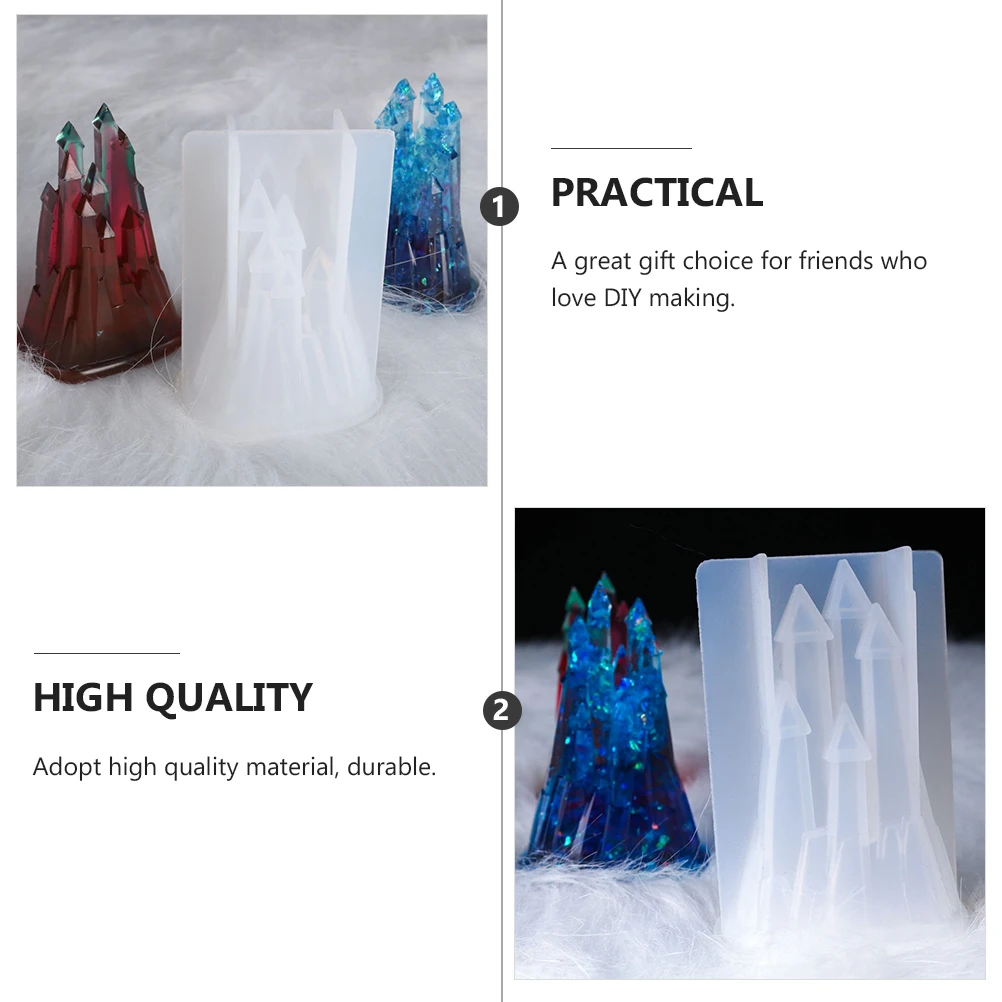 

Unique 3D Castle Silicone Mold for DIY Projects Durable Nonstick Easy Demold Perfect Gift Choice Silicone Mold