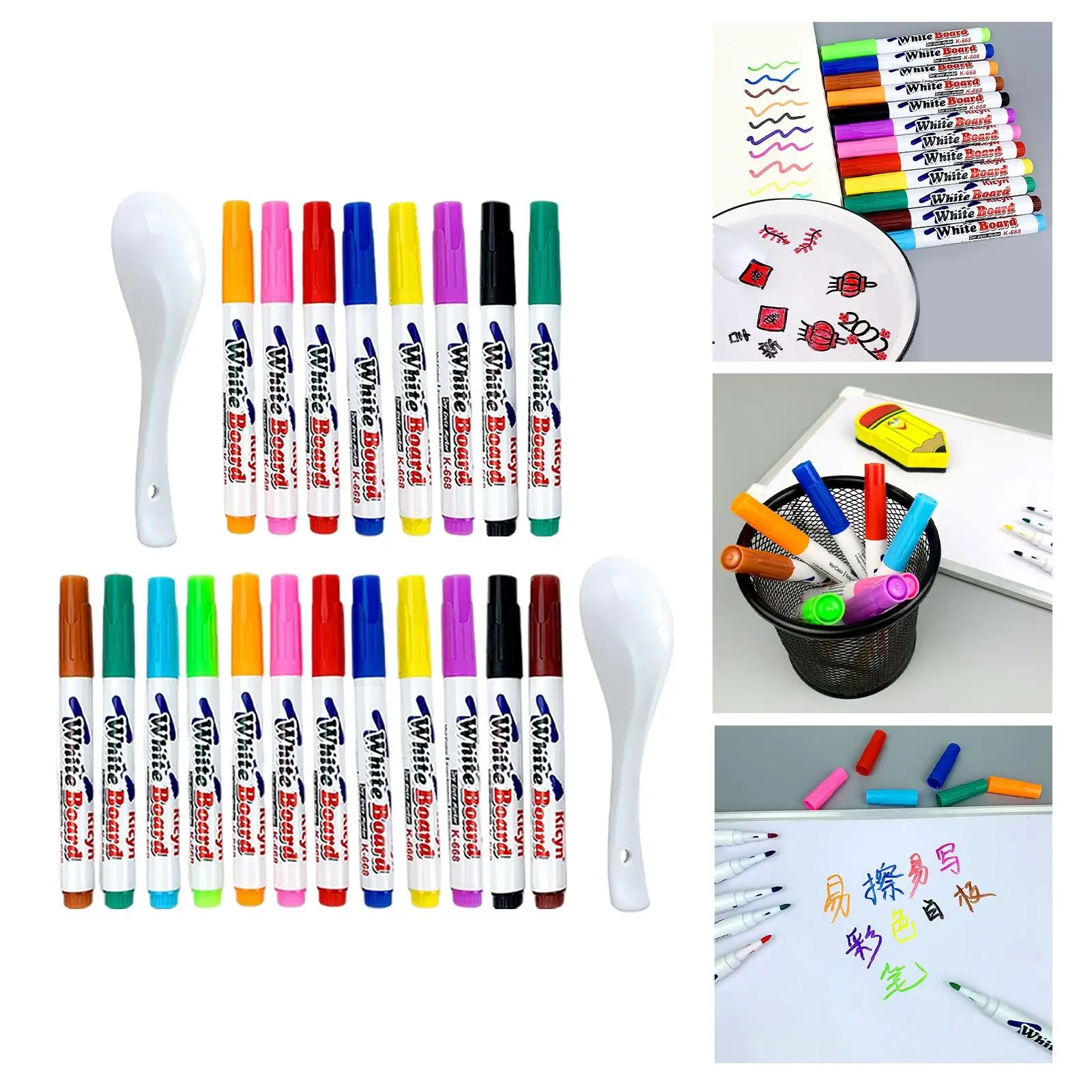 

Water Floating Painting Pen Dry Erase White Board Marker for Kids Adult Home